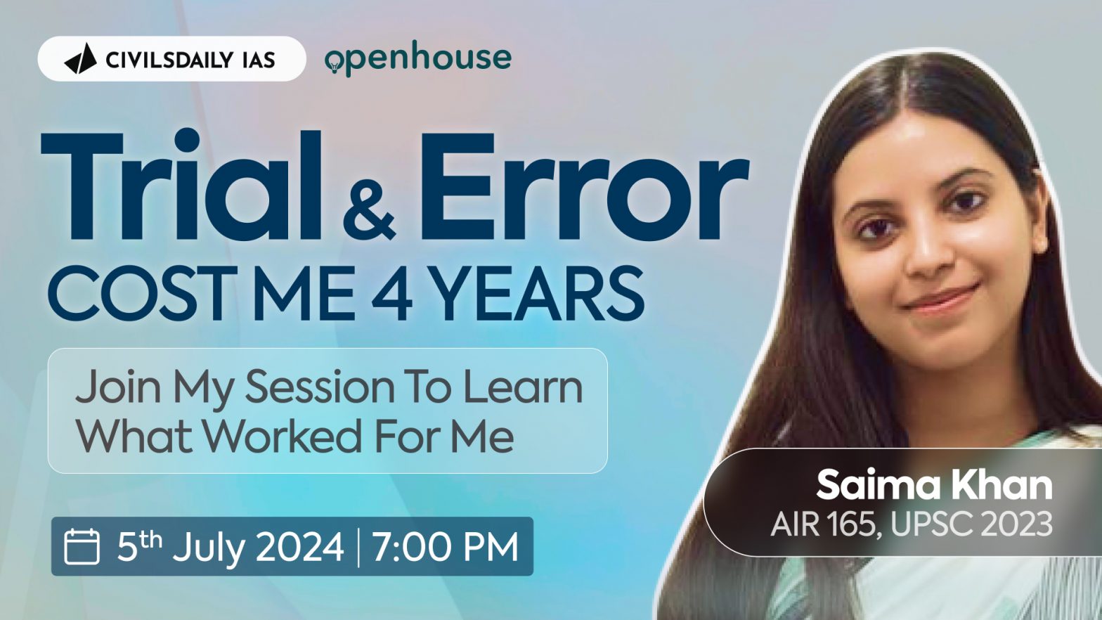 AIR165, Saima khan UPSC Session